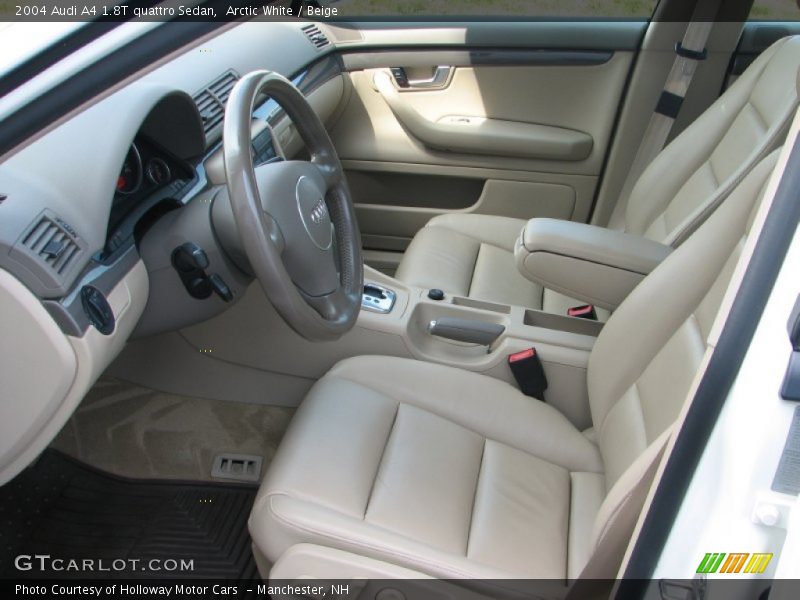 Arctic White / Beige 2004 Audi A4 1.8T quattro Sedan