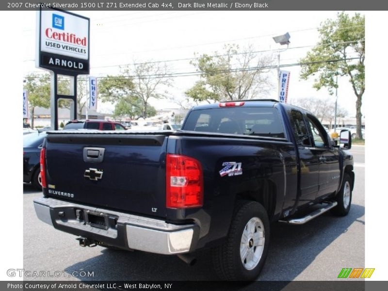 Dark Blue Metallic / Ebony Black 2007 Chevrolet Silverado 1500 LT Z71 Extended Cab 4x4