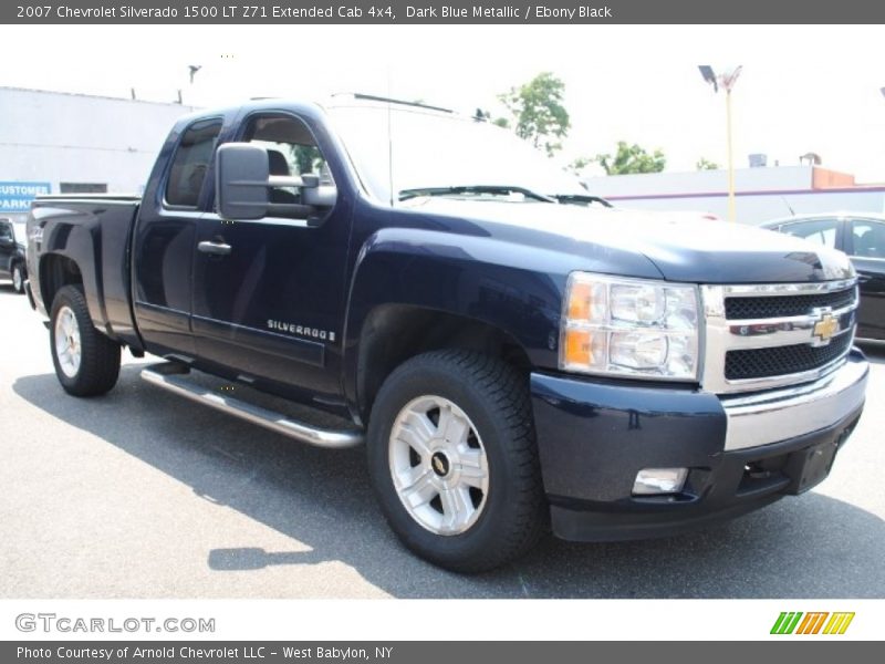 Dark Blue Metallic / Ebony Black 2007 Chevrolet Silverado 1500 LT Z71 Extended Cab 4x4