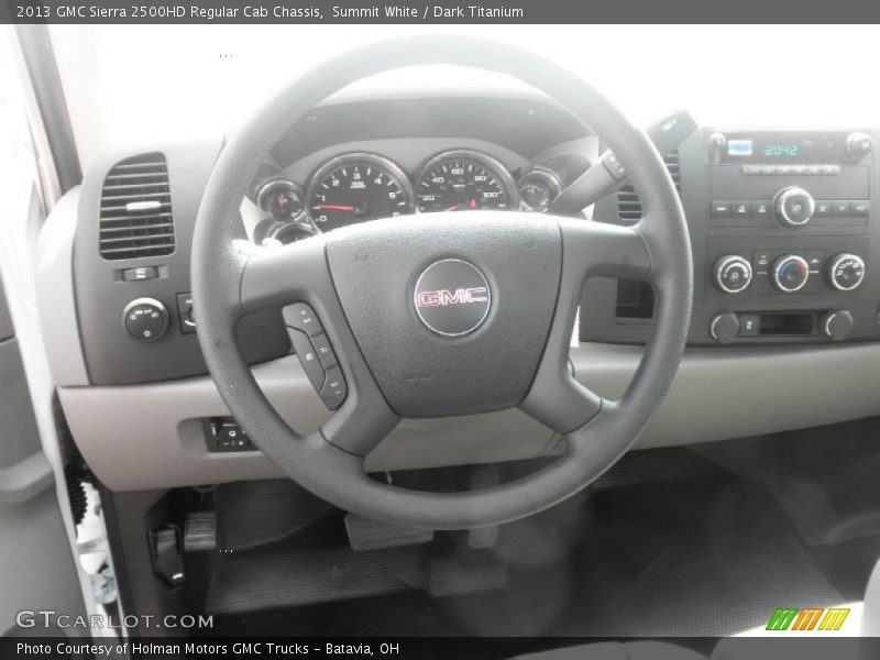 Summit White / Dark Titanium 2013 GMC Sierra 2500HD Regular Cab Chassis