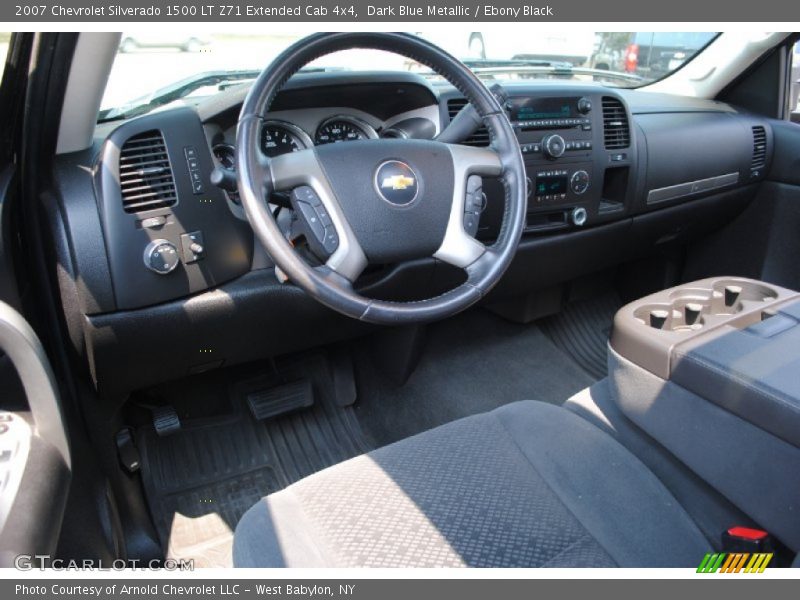 Dark Blue Metallic / Ebony Black 2007 Chevrolet Silverado 1500 LT Z71 Extended Cab 4x4