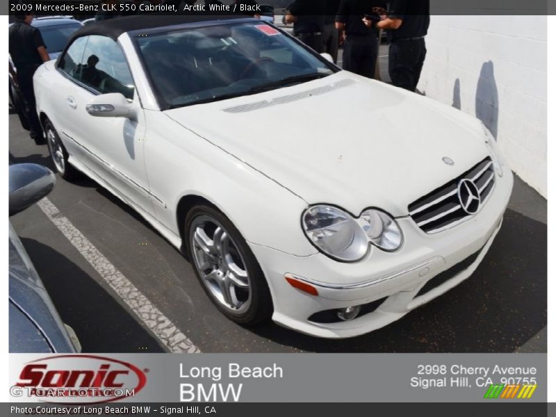 Arctic White / Black 2009 Mercedes-Benz CLK 550 Cabriolet