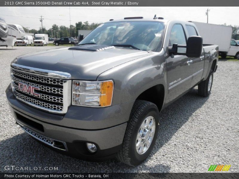 Steel Gray Metallic / Ebony 2013 GMC Sierra 3500HD Denali Crew Cab 4x4