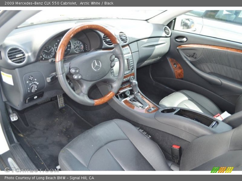 Arctic White / Black 2009 Mercedes-Benz CLK 550 Cabriolet