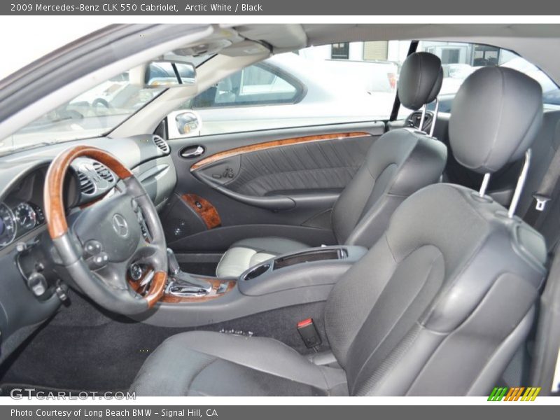 Arctic White / Black 2009 Mercedes-Benz CLK 550 Cabriolet