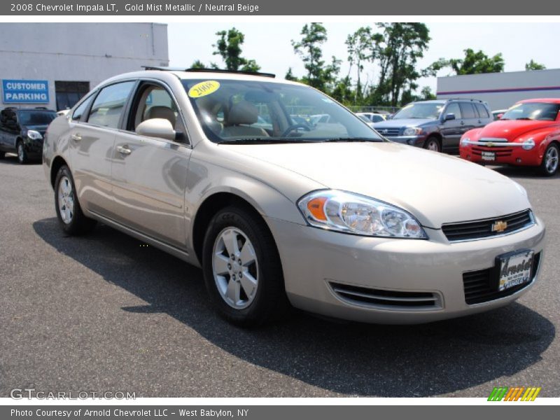 Gold Mist Metallic / Neutral Beige 2008 Chevrolet Impala LT