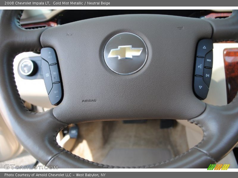Gold Mist Metallic / Neutral Beige 2008 Chevrolet Impala LT
