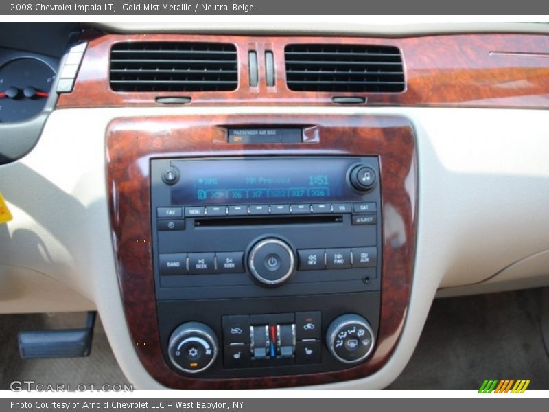 Gold Mist Metallic / Neutral Beige 2008 Chevrolet Impala LT