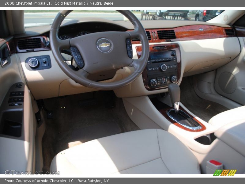 Gold Mist Metallic / Neutral Beige 2008 Chevrolet Impala LT