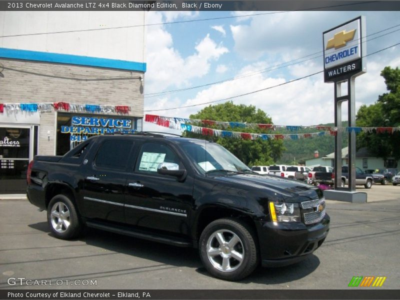 Black / Ebony 2013 Chevrolet Avalanche LTZ 4x4 Black Diamond Edition