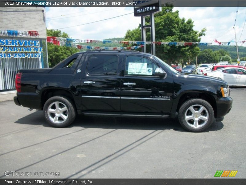 Black / Ebony 2013 Chevrolet Avalanche LTZ 4x4 Black Diamond Edition