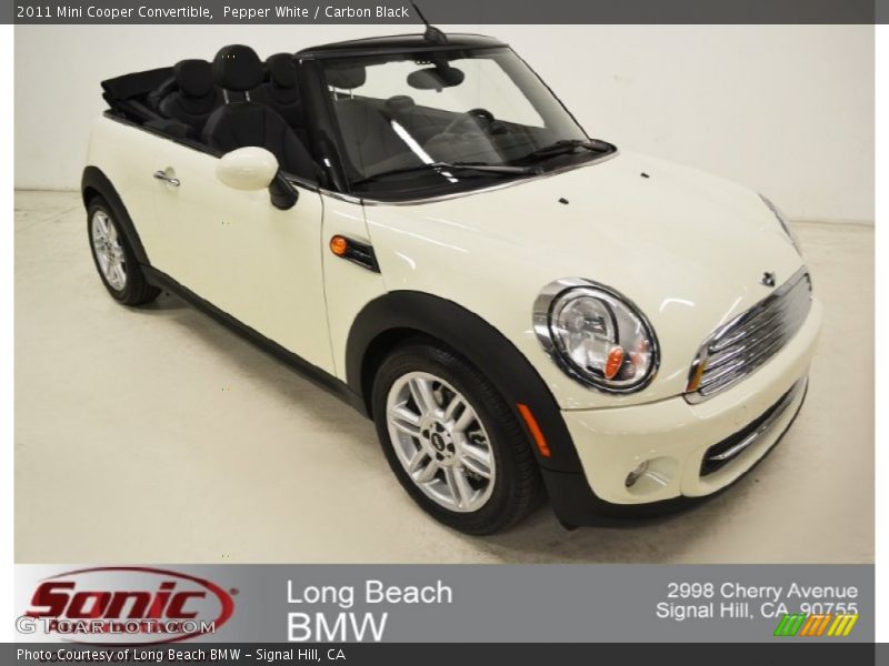 Pepper White / Carbon Black 2011 Mini Cooper Convertible
