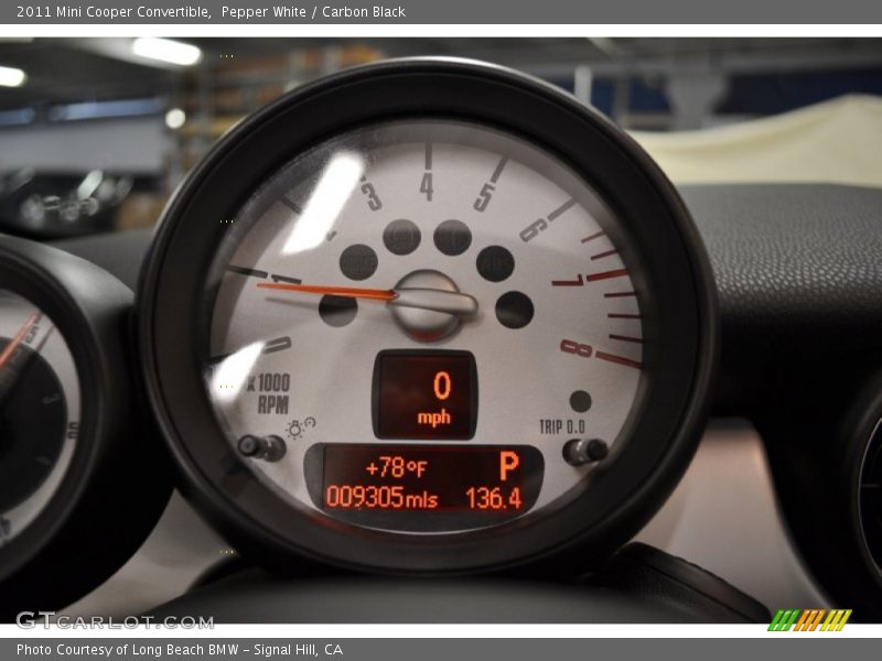 Pepper White / Carbon Black 2011 Mini Cooper Convertible