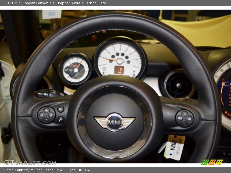 Pepper White / Carbon Black 2011 Mini Cooper Convertible