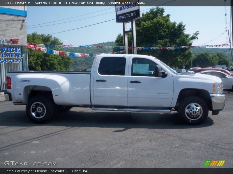 Summit White / Ebony 2012 Chevrolet Silverado 3500HD LT Crew Cab 4x4 Dually