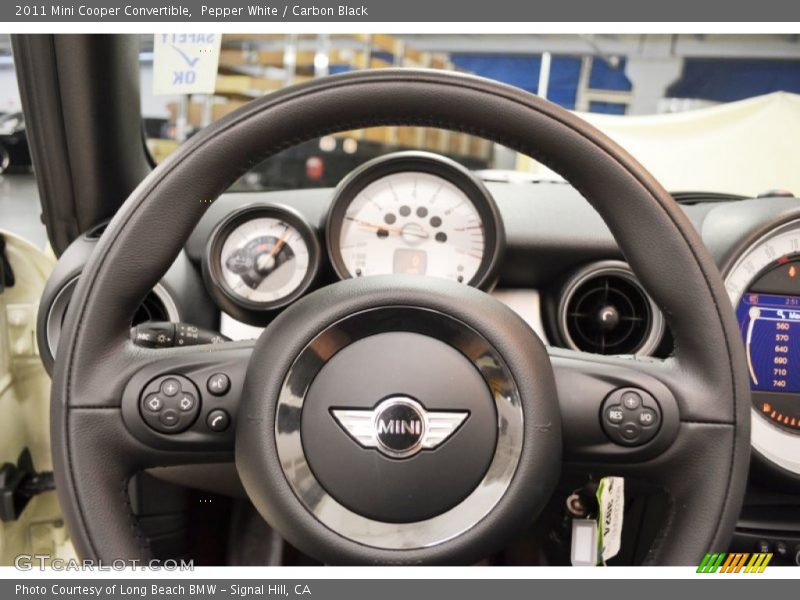 Pepper White / Carbon Black 2011 Mini Cooper Convertible