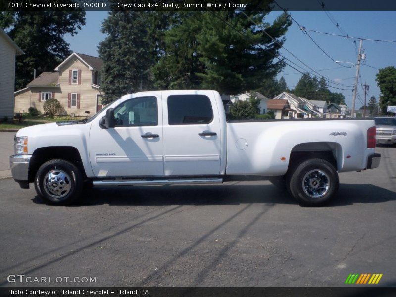 Summit White / Ebony 2012 Chevrolet Silverado 3500HD LT Crew Cab 4x4 Dually