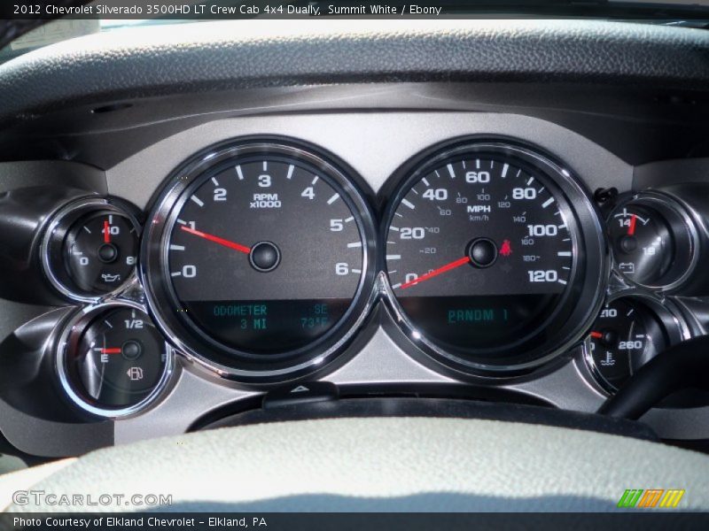 Summit White / Ebony 2012 Chevrolet Silverado 3500HD LT Crew Cab 4x4 Dually