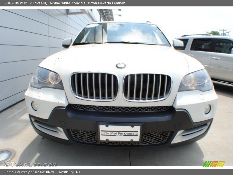 Alpine White / Saddle Brown Nevada Leather 2009 BMW X5 xDrive48i