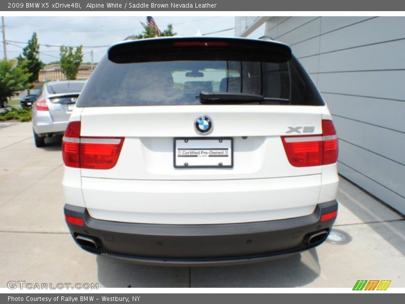 Alpine White / Saddle Brown Nevada Leather 2009 BMW X5 xDrive48i