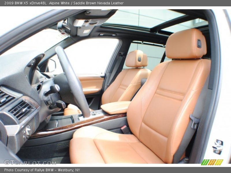 Alpine White / Saddle Brown Nevada Leather 2009 BMW X5 xDrive48i