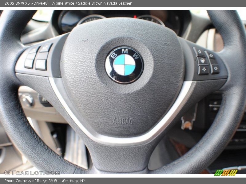 Alpine White / Saddle Brown Nevada Leather 2009 BMW X5 xDrive48i