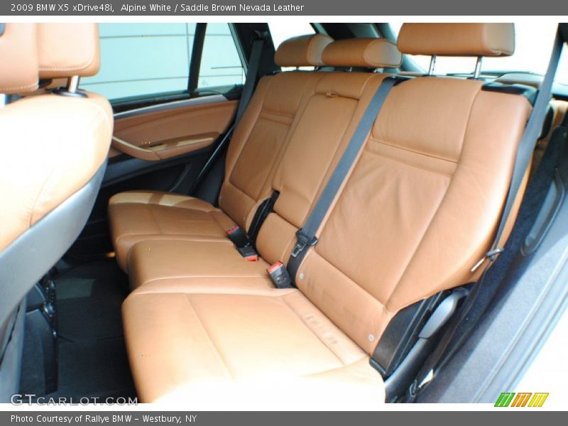 Alpine White / Saddle Brown Nevada Leather 2009 BMW X5 xDrive48i