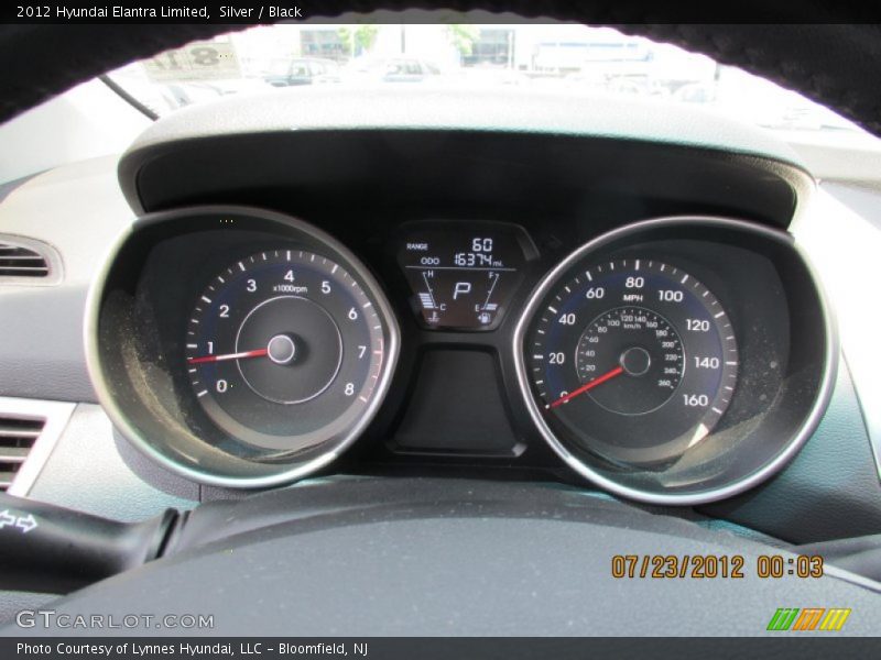 Silver / Black 2012 Hyundai Elantra Limited