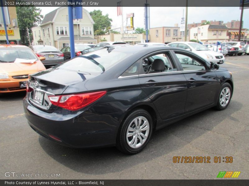 Pacific Blue Pearl / Gray 2012 Hyundai Sonata GLS
