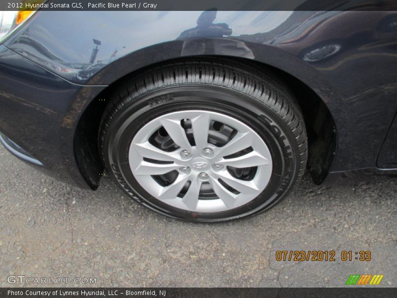Pacific Blue Pearl / Gray 2012 Hyundai Sonata GLS