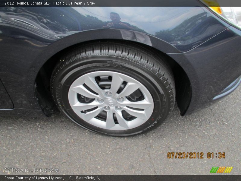 Pacific Blue Pearl / Gray 2012 Hyundai Sonata GLS