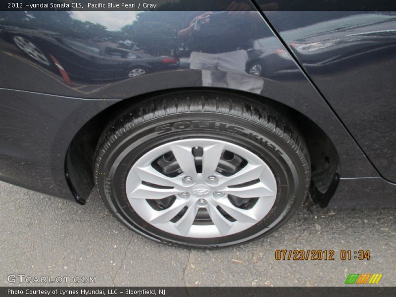 Pacific Blue Pearl / Gray 2012 Hyundai Sonata GLS