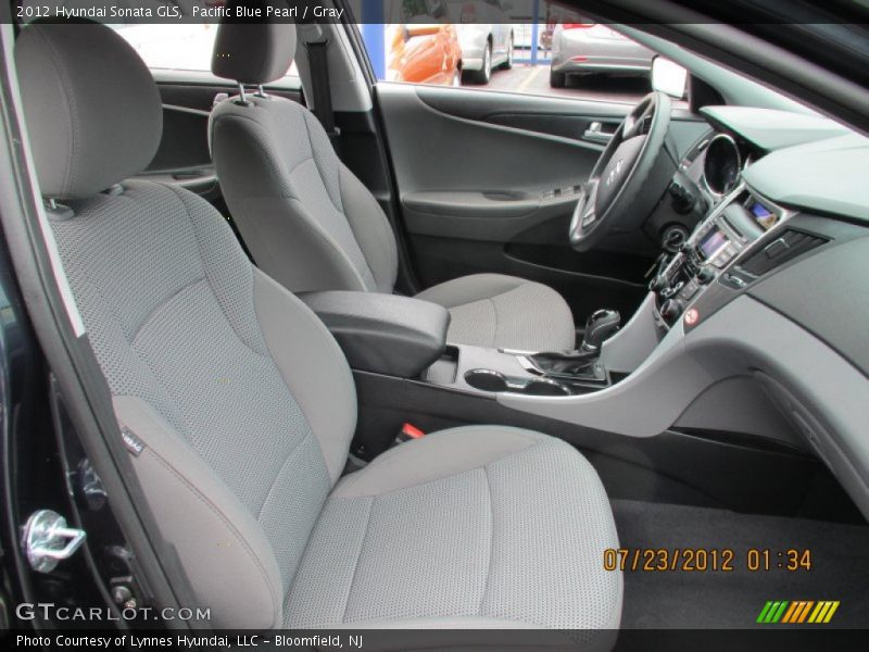 Pacific Blue Pearl / Gray 2012 Hyundai Sonata GLS