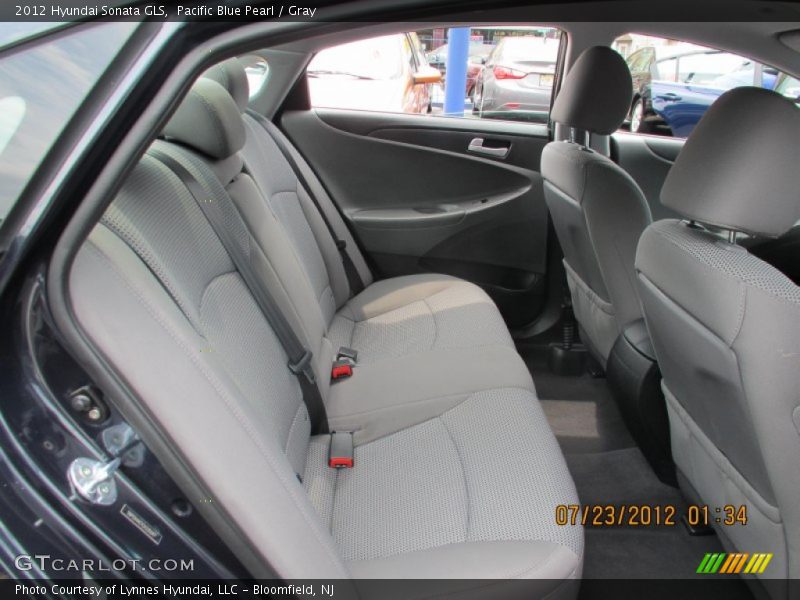 Pacific Blue Pearl / Gray 2012 Hyundai Sonata GLS