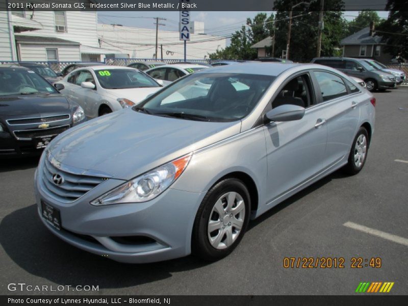 Iridescent Silver Blue Metallic / Black 2011 Hyundai Sonata GLS