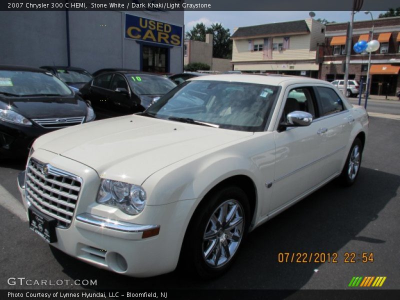 Stone White / Dark Khaki/Light Graystone 2007 Chrysler 300 C HEMI