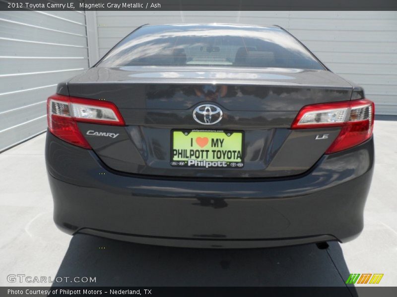 Magnetic Gray Metallic / Ash 2012 Toyota Camry LE