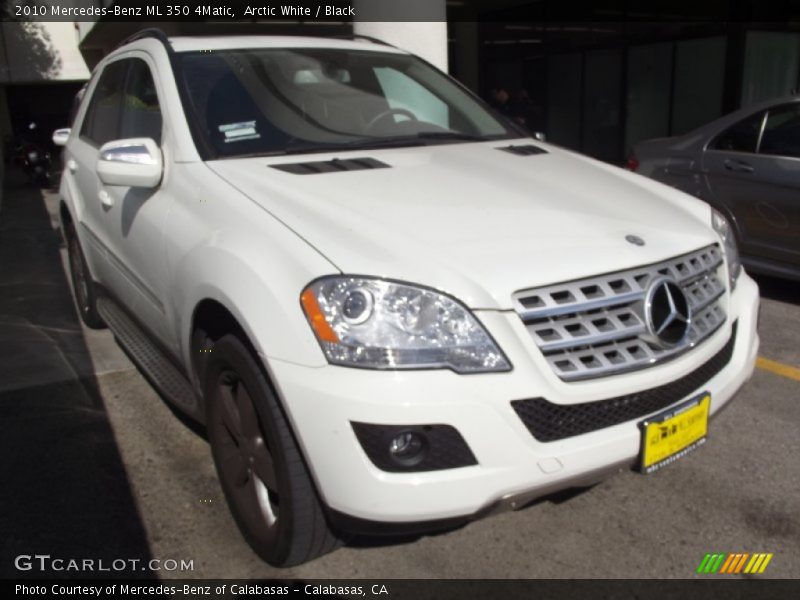 Arctic White / Black 2010 Mercedes-Benz ML 350 4Matic