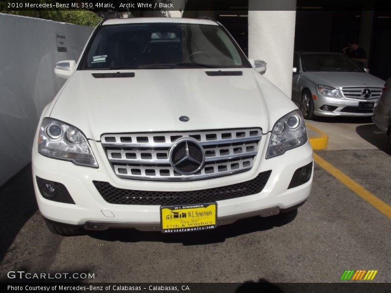 Arctic White / Black 2010 Mercedes-Benz ML 350 4Matic