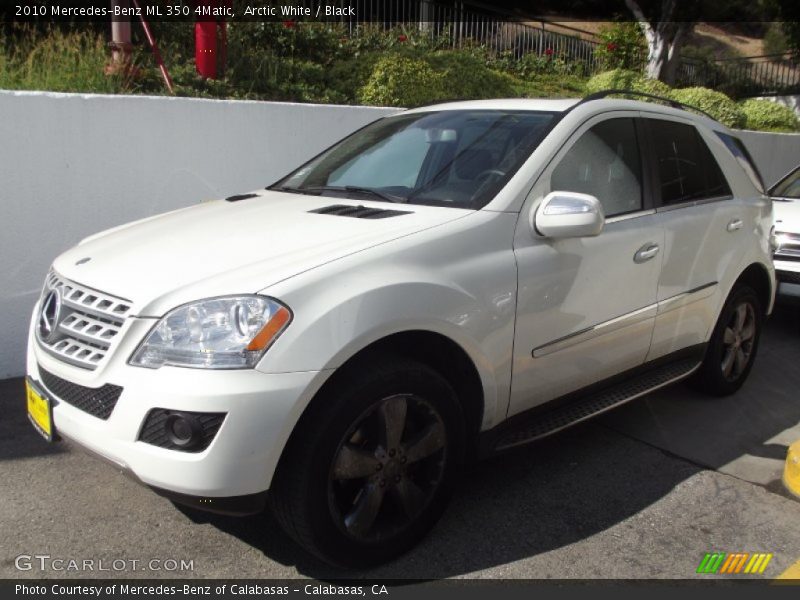 Arctic White / Black 2010 Mercedes-Benz ML 350 4Matic