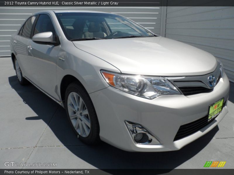 Classic Silver Metallic / Light Gray 2012 Toyota Camry Hybrid XLE