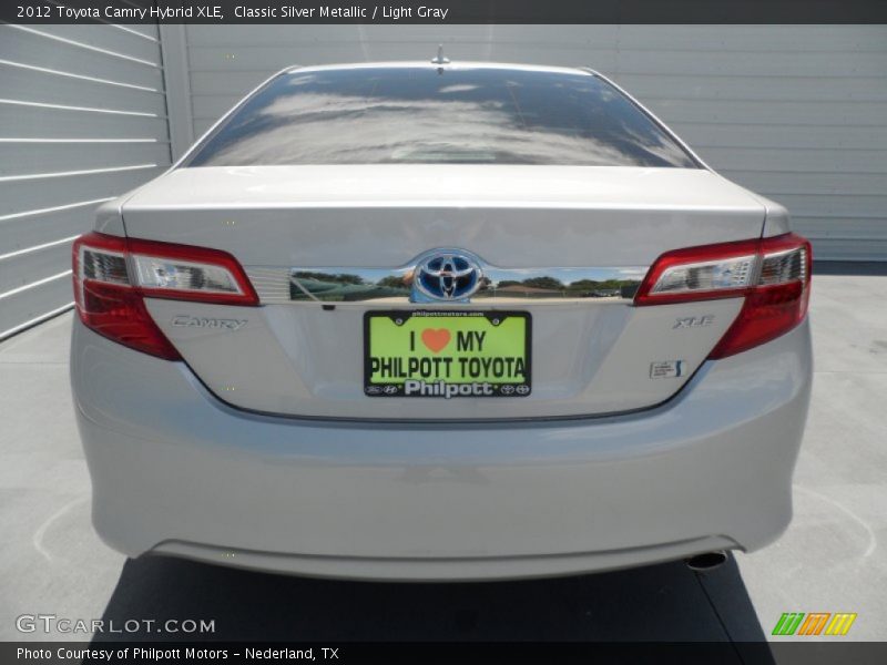 Classic Silver Metallic / Light Gray 2012 Toyota Camry Hybrid XLE
