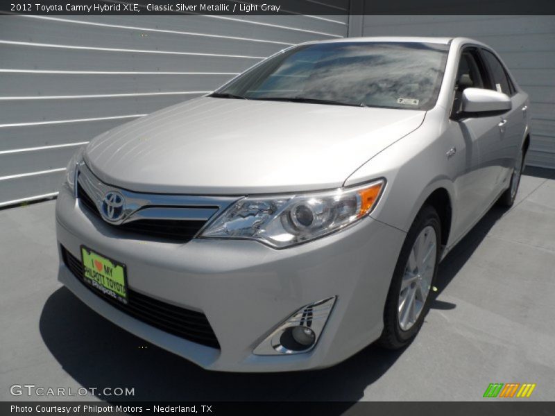 Classic Silver Metallic / Light Gray 2012 Toyota Camry Hybrid XLE