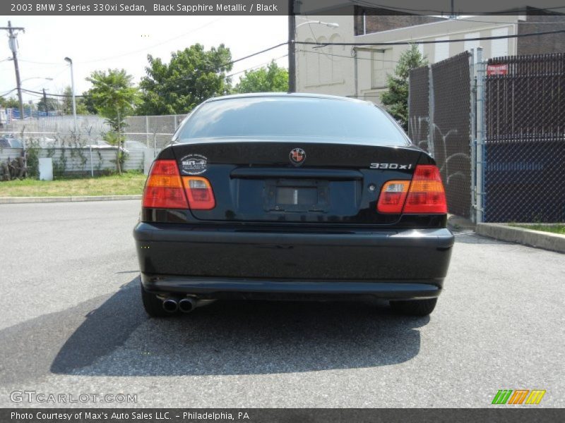 Black Sapphire Metallic / Black 2003 BMW 3 Series 330xi Sedan