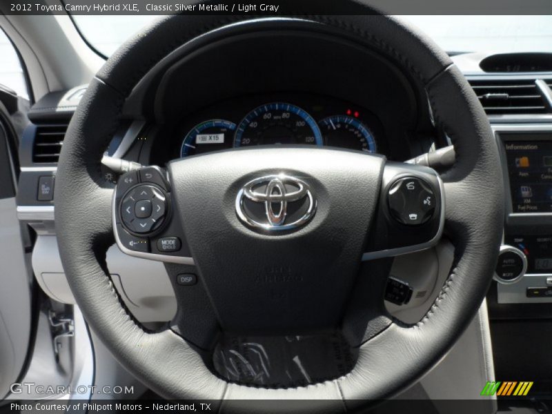 Classic Silver Metallic / Light Gray 2012 Toyota Camry Hybrid XLE