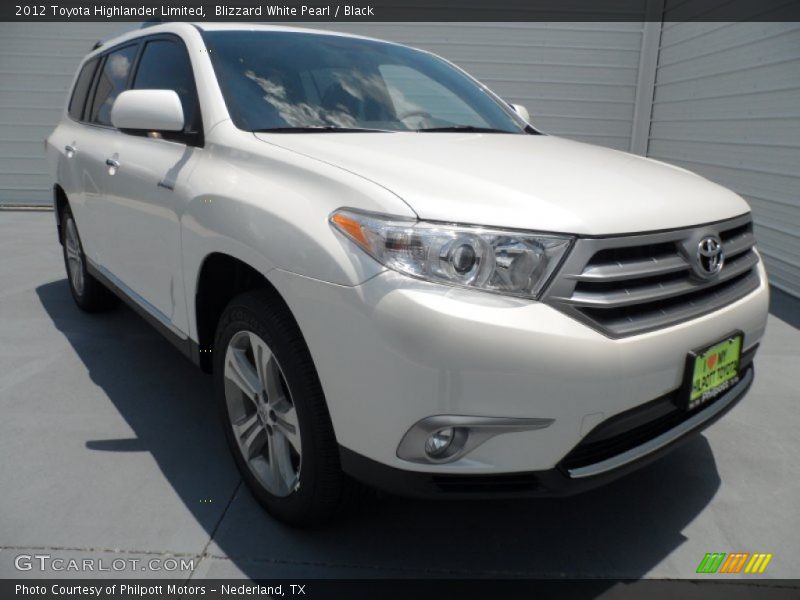 Blizzard White Pearl / Black 2012 Toyota Highlander Limited