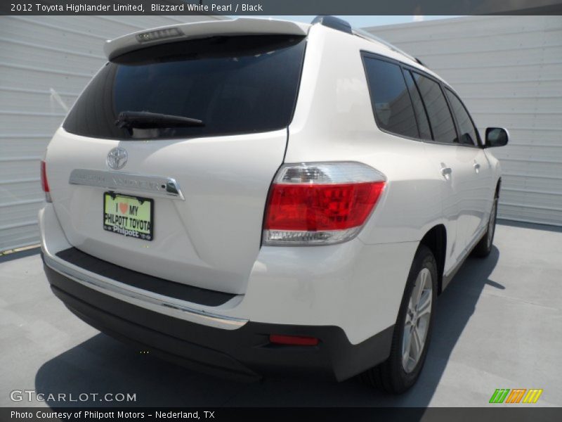 Blizzard White Pearl / Black 2012 Toyota Highlander Limited