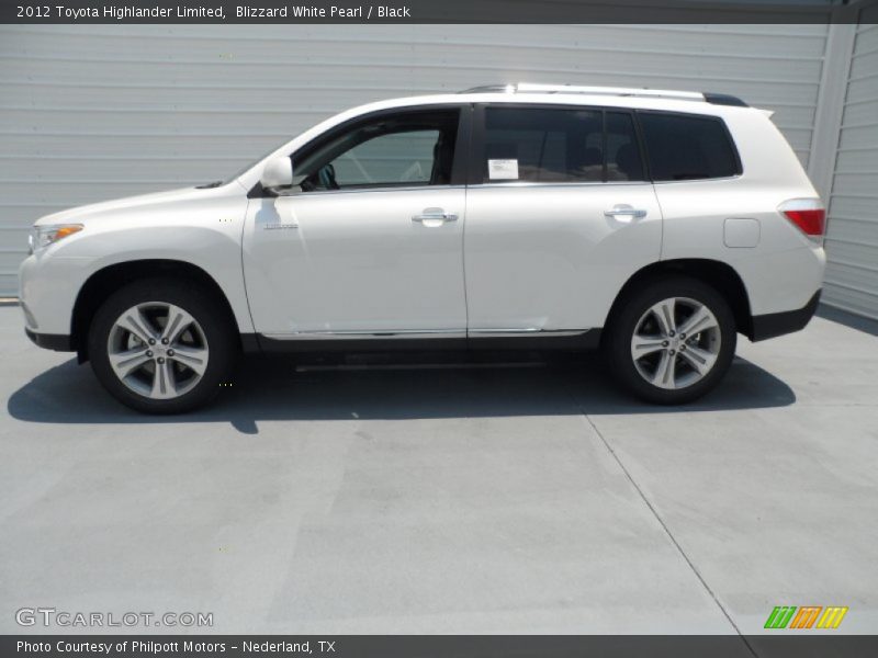 Blizzard White Pearl / Black 2012 Toyota Highlander Limited