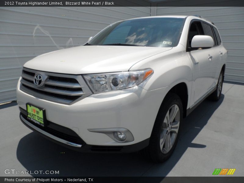 Blizzard White Pearl / Black 2012 Toyota Highlander Limited
