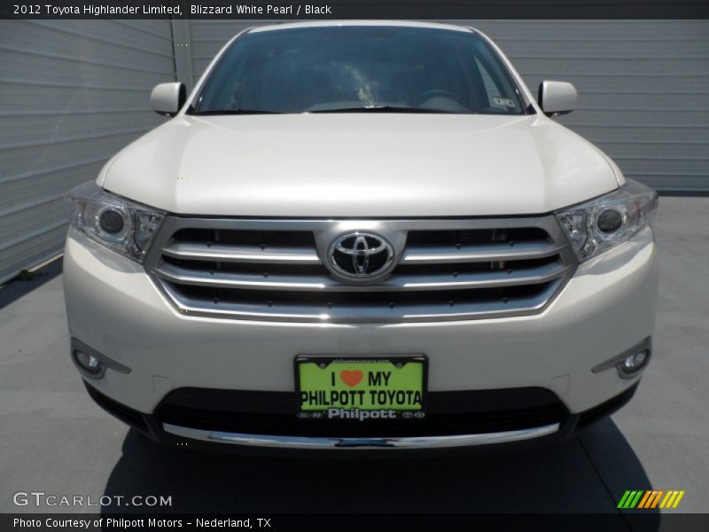 Blizzard White Pearl / Black 2012 Toyota Highlander Limited